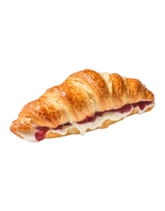 Croissant z kremem kokosowym i konfiturą malinową