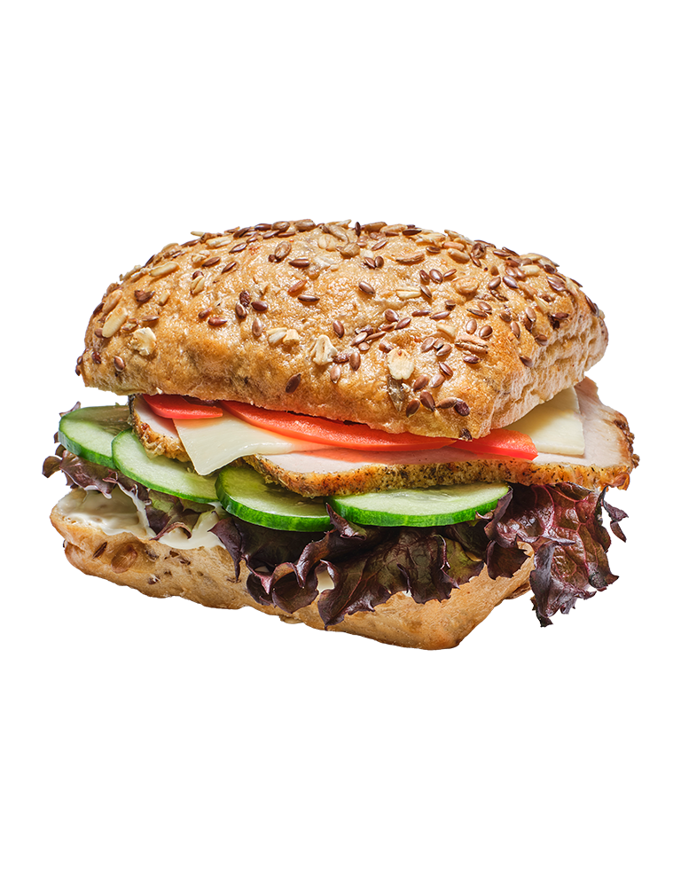 Kanapka warszawska z pieczonym schabem i goudą