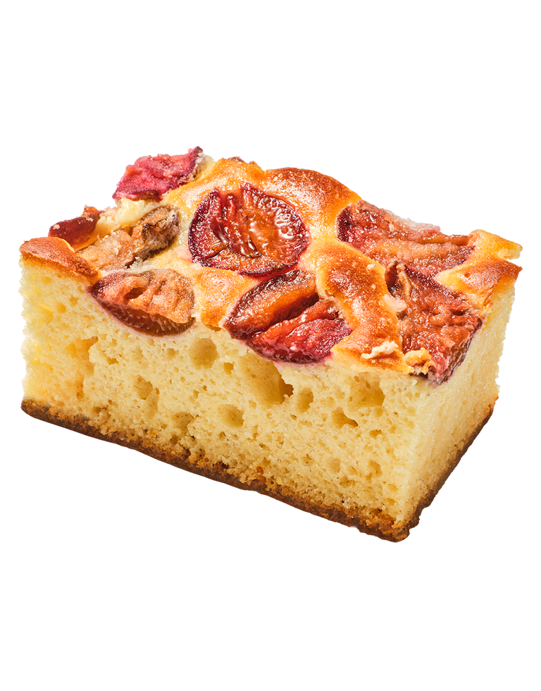 Śliwka na maślanym biszkopcie